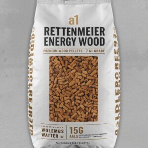 Rettenmeier Energy Wood Premium Drevené pelety A1 – Paleta s 65 vrecami po 15 kg (975 kg)