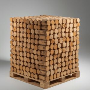 Drevené brikety – valcové, expandujúce pri horení (80 × 10 kg, paleta 800 kg)